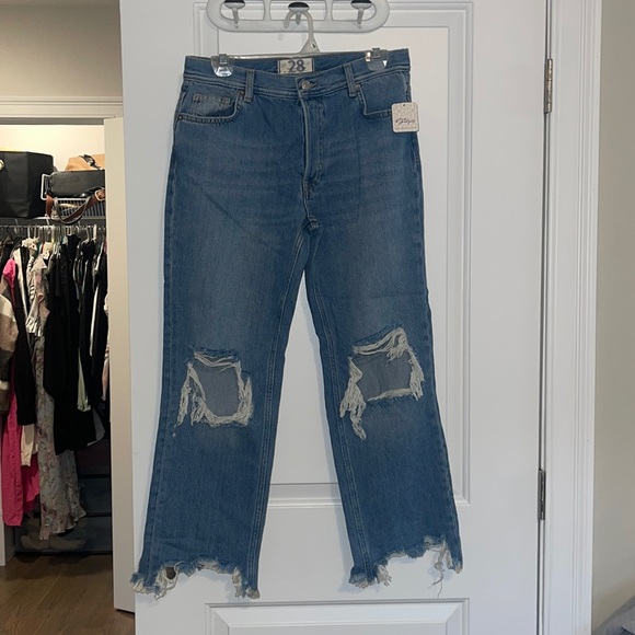 Free People Denim - Free People Distressed Blue Jeans